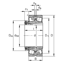 {(dio)ĝLS 23172-K-MB + H3172, (j) DIN 635-2 ˜ʵҪߴ, F׺;o